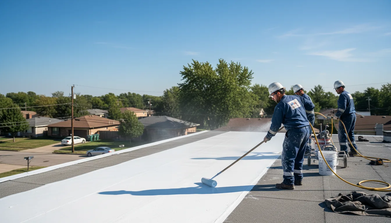 Commercial roof coating in Stow, OH near me